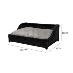 Poppy Black Rattan Small Pet Bed -TOV Furniture Store TOV P54300.media .04