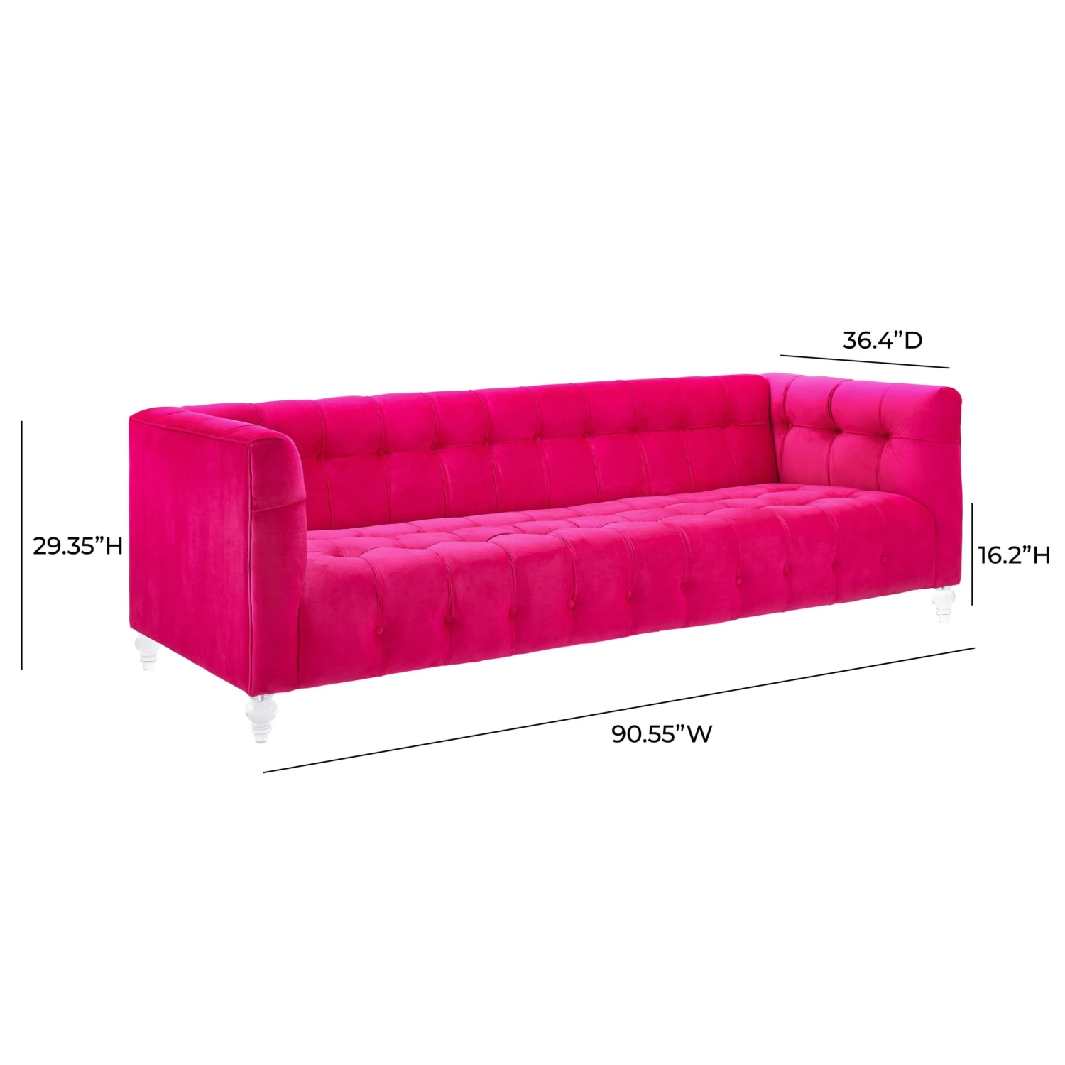 Bea Velvet Tufted Sofa 12 Bea Velvet Tufted Sofa - Image 12