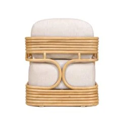 Lauretta Cream Fabric And Natural Rattan Accent Chair -TOV Furniture Store TOV S21028.media .05
