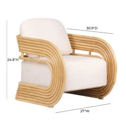 Lauretta Cream Fabric And Natural Rattan Accent Chair -TOV Furniture Store TOV S21028.media .07