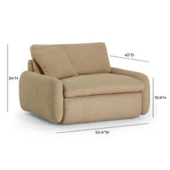Rachelle Tan Boucle Lounge Chair -TOV Furniture Store TOV S54355 D