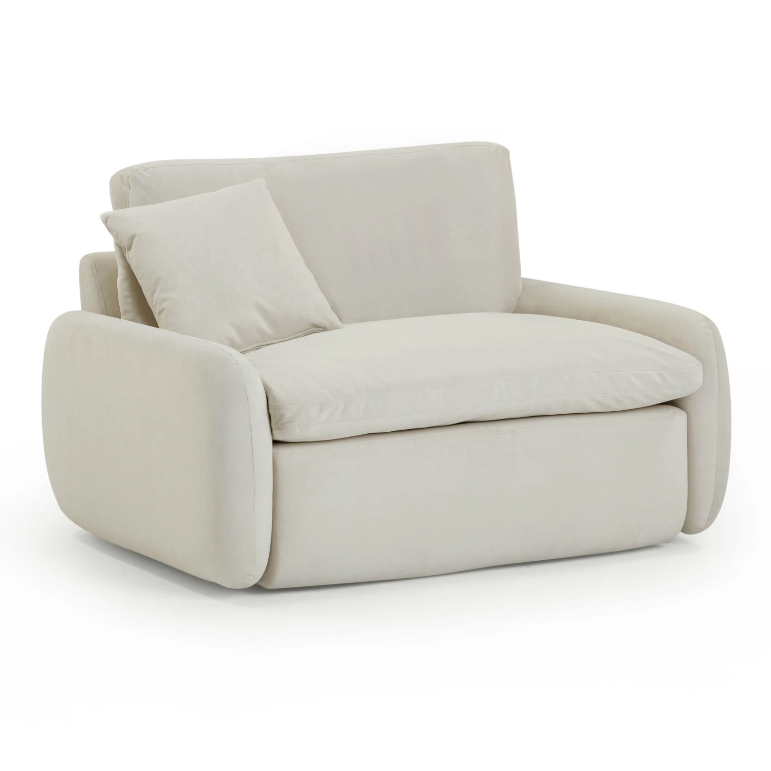 Rachelle Cream Velvet Lounge Chair 1 Rachelle Cream Velvet Lounge Chair