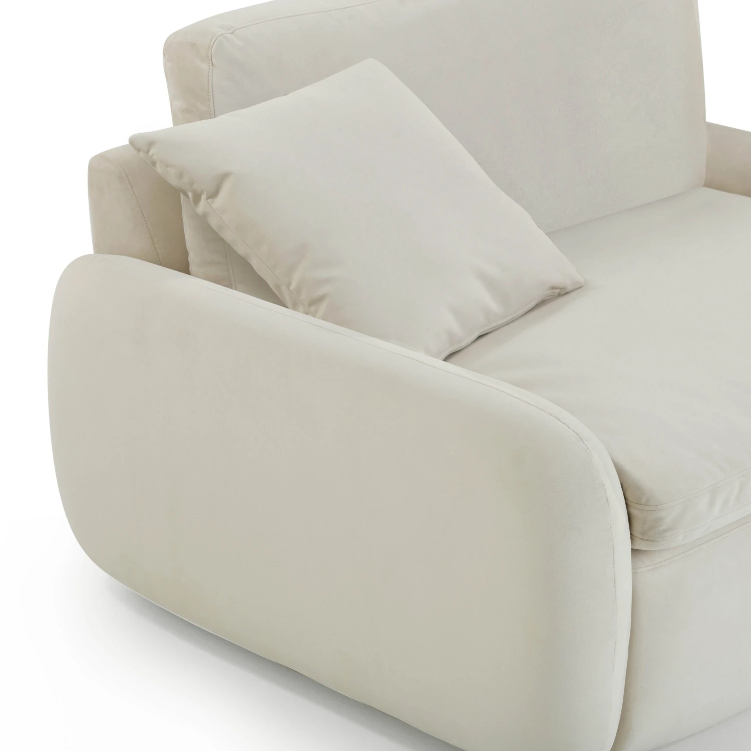 Rachelle Cream Velvet Lounge Chair 6 Rachelle Cream Velvet Lounge Chair - Image 6