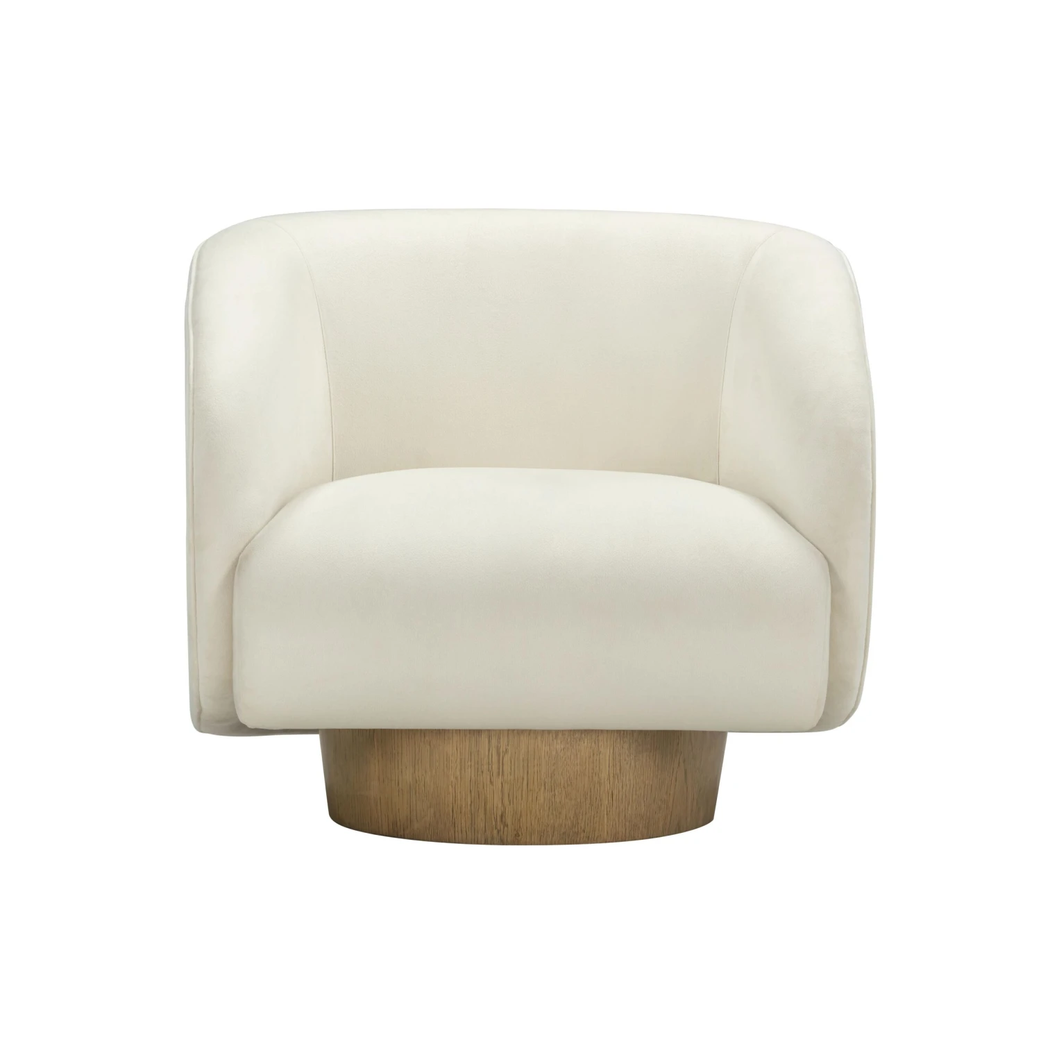 Presley Cream Velvet Swivel Accent Chair 3 Presley Cream Velvet Swivel Accent Chair - Image 3