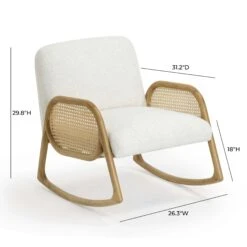 Bonney Cream Performance Fabric Rocking Chair -TOV Furniture Store TOV S54391.media .07