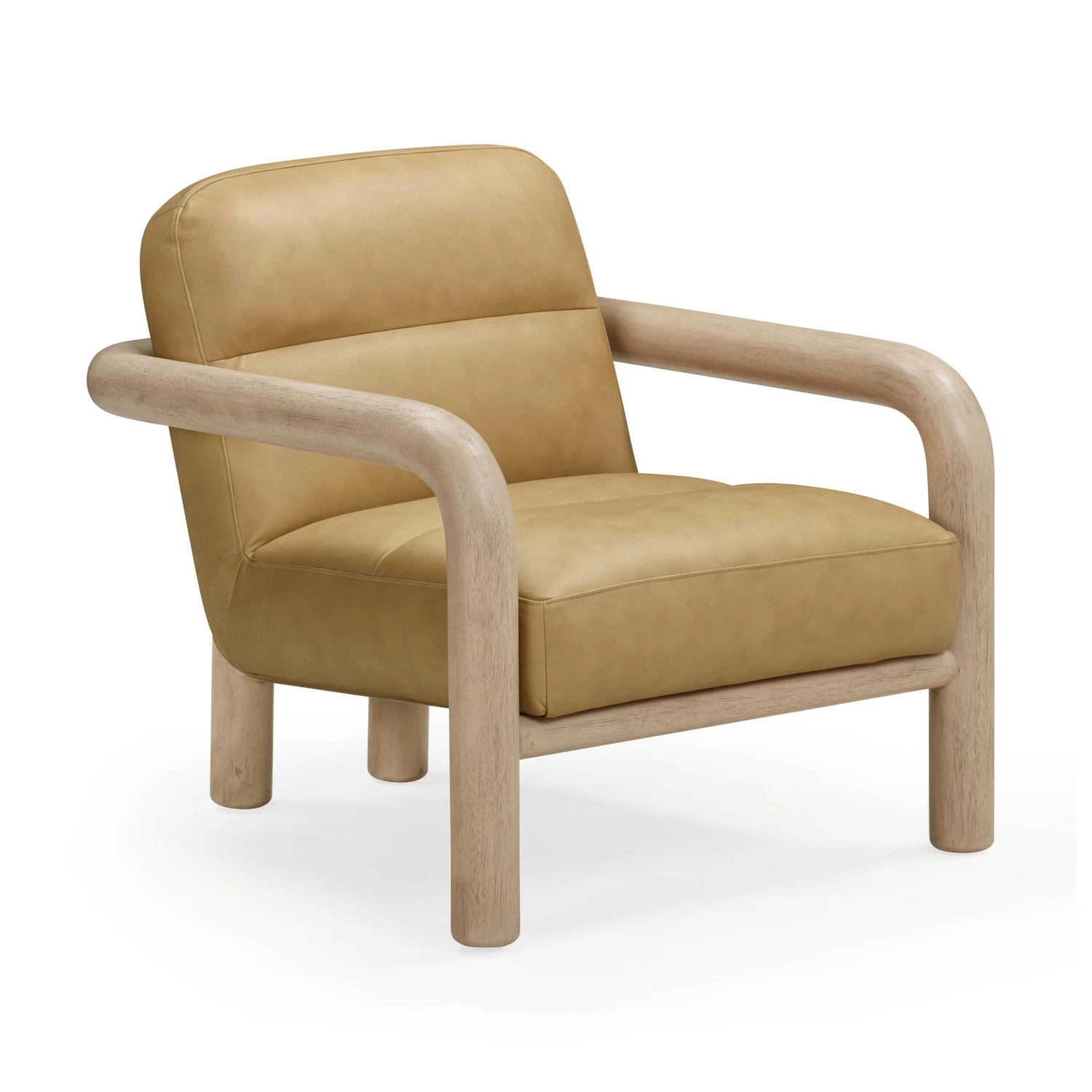 Bekah Tan Genuine Leather Accent Chair 1 Bekah Tan Genuine Leather Accent Chair
