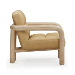 Bekah Tan Genuine Leather Accent Chair 12 Bekah Tan Genuine Leather Accent Chair -TOV Furniture Store TOV S54392.media .03