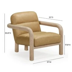Bekah Tan Genuine Leather Accent Chair 16 Bekah Tan Genuine Leather Accent Chair -TOV Furniture Store TOV S54392.media .07