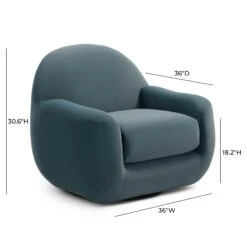 Tiago Velvet Swivel Chair -TOV Furniture Store TOV S54414.media .05