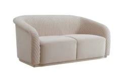 Yara Pleated Velvet Loveseat By Inspire Me! Home Decor