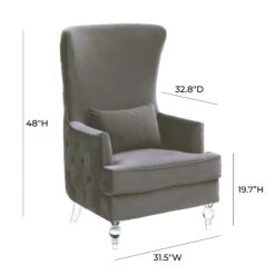 Aubree Velvet Chair With Acrylic Legs -TOV Furniture Store TOV S68196.media .04