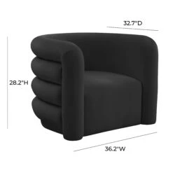 Curves Velvet Lounge Chair -TOV Furniture Store TOV S68209.media .06