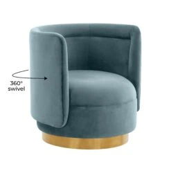 Remy Velvet Swivel Chair -TOV Furniture Store TOV S68260.media .06