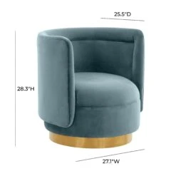 Remy Velvet Swivel Chair -TOV Furniture Store TOV S68260.media .07