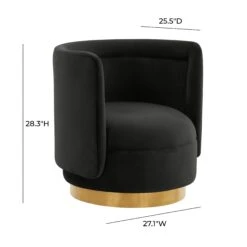 Remy Velvet Swivel Chair -TOV Furniture Store TOV S68262.media .07