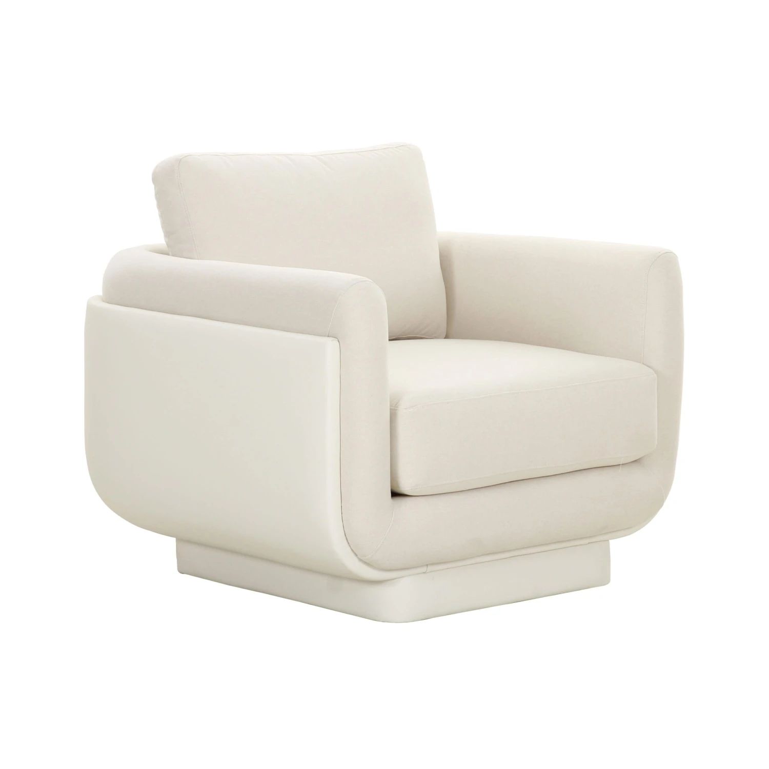 Rhonnie Cream Monotone Armchair 1 Rhonnie Cream Monotone Armchair