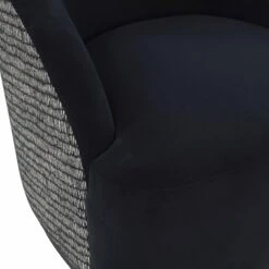 Reese Black Velvet Swivel Chair -TOV Furniture Store TOV S68764.media .06