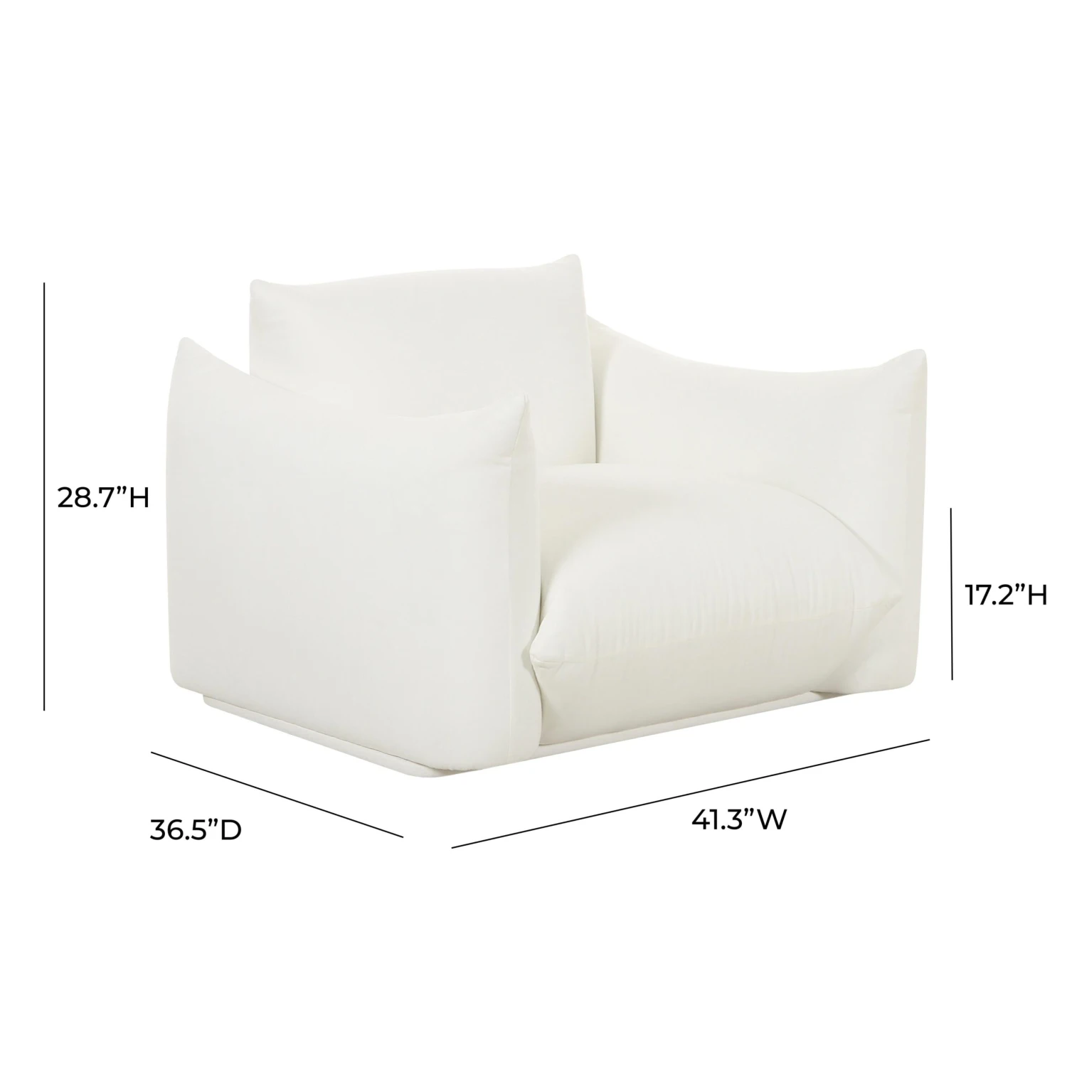 Saint Tropez Pearl Performance Fabric Stuffed Armchair 6 Saint Tropez Pearl Performance Fabric Stuffed Armchair - Image 6