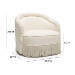 Pamela Cream Boucle Tassel Lounge Chair -TOV Furniture Store TOV S68984.media .07