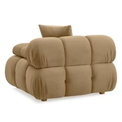 Calliope Cafe Au Lait Performance Velvet Modular Corner Chair -TOV Furniture Store TOV S69014.media .04