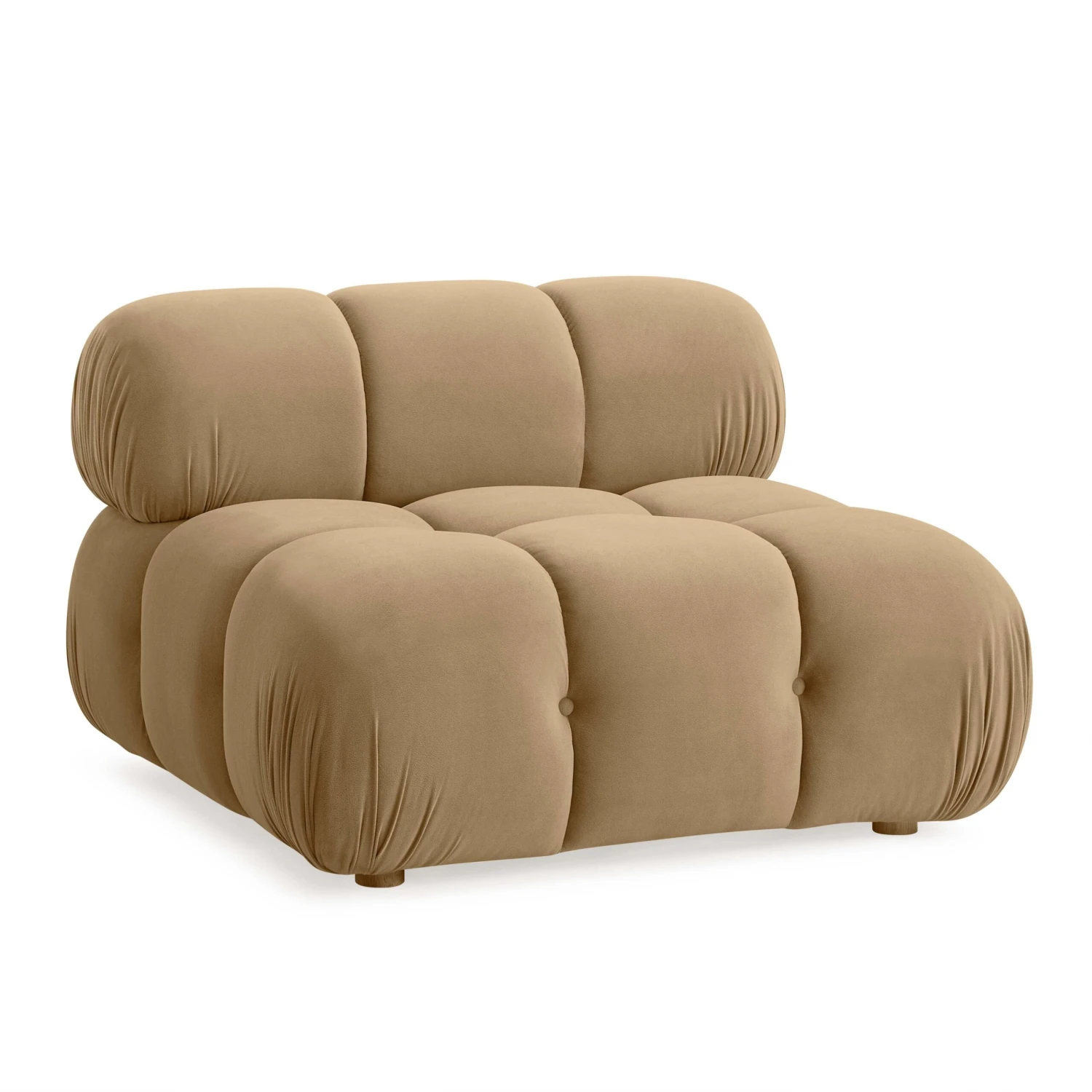 Calliope Cafe Au Lait Performance Velvet Modular Armless Chair 1 Calliope Cafe Au Lait Performance Velvet Modular Armless Chair