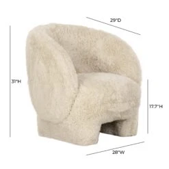 Kiki Vegan Shearling Accent Chair -TOV Furniture Store TOV S69043.media .06