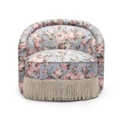 Pamela Spring Floral Print Tasseled Lounge Chair 9 Pamela Spring Floral Print Tasseled Lounge Chair -TOV Furniture Store TOV S69127.media .03