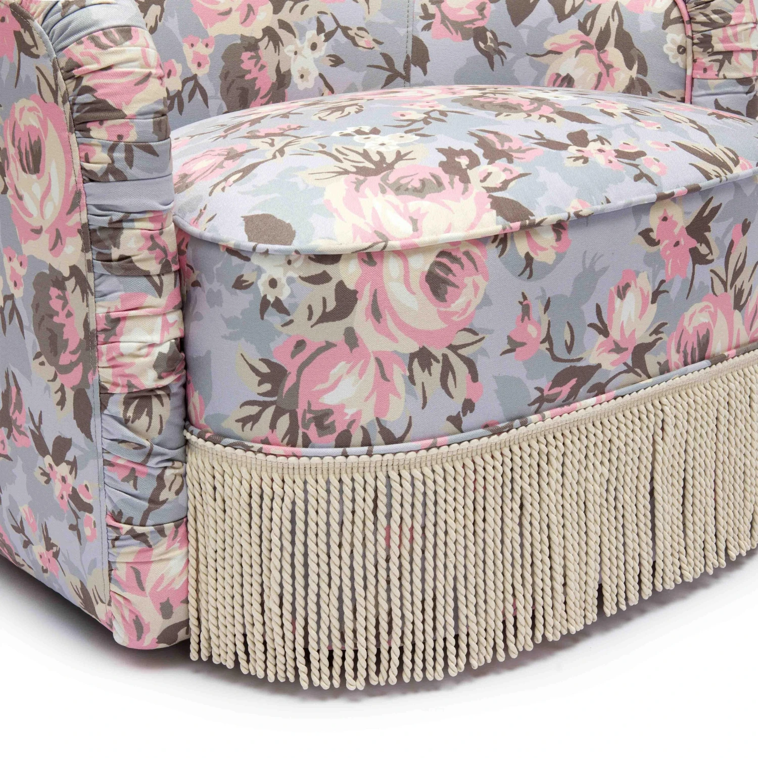 Pamela Spring Floral Print Tasseled Lounge Chair 5 Pamela Spring Floral Print Tasseled Lounge Chair - Image 5
