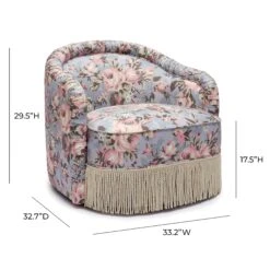 Pamela Spring Floral Print Tasseled Lounge Chair 12 Pamela Spring Floral Print Tasseled Lounge Chair -TOV Furniture Store TOV S69127.media .06