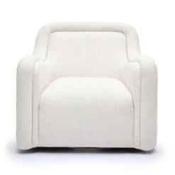 Charli Cream Basketweave Chenille Swivel Chair 10 Charli Cream Basketweave Chenille Swivel Chair -TOV Furniture Store TOV S69242.media .03