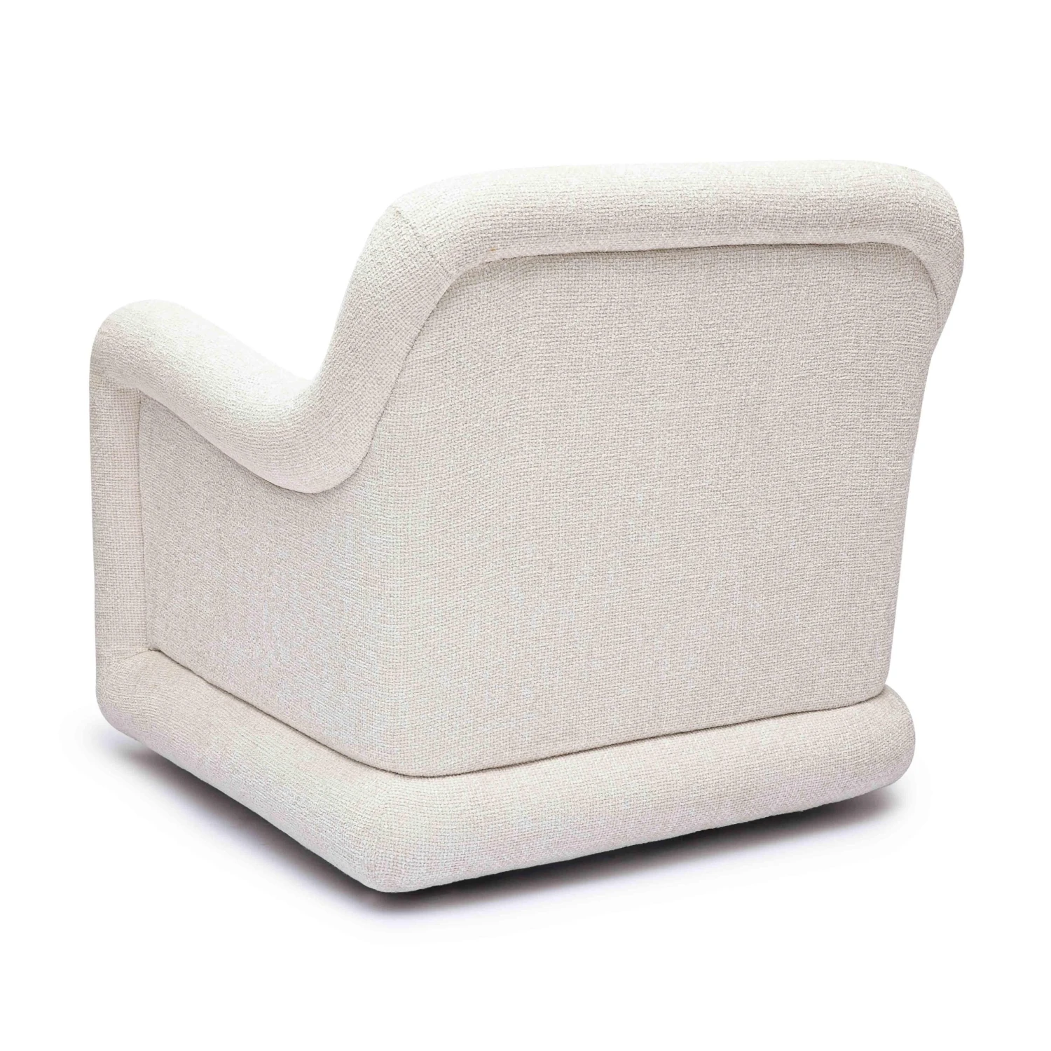 Charli Cream Basketweave Chenille Swivel Chair 4 Charli Cream Basketweave Chenille Swivel Chair - Image 4